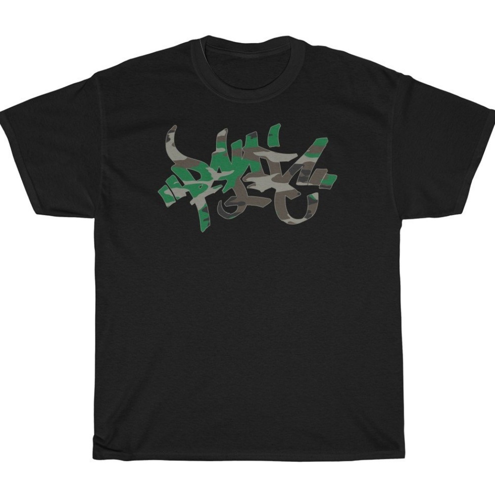 Panic 39 Mens Camo Camouflage Graffiti B-Boy Tag T